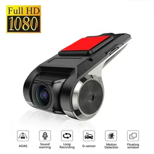 Gluaisteán DVR Dash Cam Lán HD 1080P Dash Cam Do Seinnteoir DVD Android Aonad Nascleanúna ADAS LDWS Taifeadadh Físe Aláraim Fuaime Uathghutha