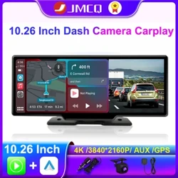 JMCQ Universal 10,26” skärm Bilradio Multimedia WIFI Videospelare Trådlös Carplay-skärm för Apple eller Android Navigation DVR