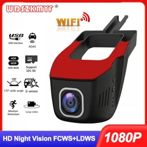 1080P Auto DVR Dash Cam fir Autoen WIFI Android Multimedia Video Recorder Auto Kamera ADAS fir Android Auto Schwaarz Box Auto Accessoiren