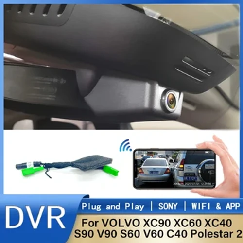 Bago! I-plug at i-play ang Car DVR WiFi Dash Cam Camera 170°FOV Para sa VOLVO XC90 XC60 XC40 S90 V90 S60 V60 C40 para sa Polestar 2 Dashcam 1080P