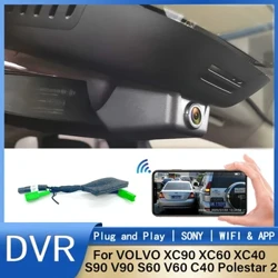 Uus!Plug and play auto DVR WiFi armatuurkaamera kaamera 170° FOV VOLVO XC90 XC60 XC40 S90 V90 S60 V60 C40 jaoks Polestar 2 Dashcam 1080P jaoks