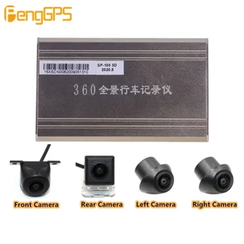 3D HD 360 Car Amgylchynol System Monitro System Monitro Adar View 4 Camera DVR HD 1080P Recorder / Parcio Monitro DVR G-Synhwyrydd