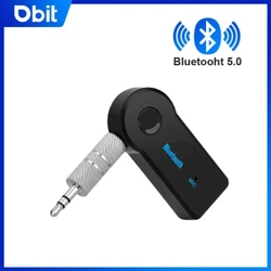 Derbynnydd Car Bluetooth AUX, Soced 3.5mm Addasydd Bluetooth Di-wifr 5.0, Trawsnewidydd Sain Ffôn Symudol Stereo Di-Ddwylo