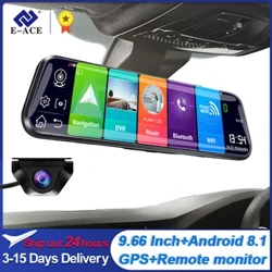 Acceo D13 Auto-DVR 10 Zoll Streaming Rückspiegel 4G Android Dashcam FHD 1080P Videorecorder ADAS Registrator Dual Lens DVRs