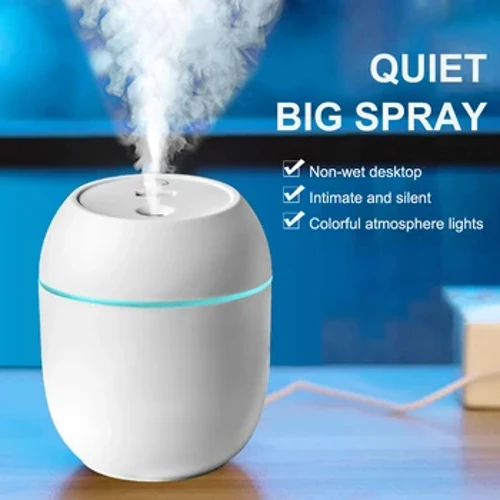 USB hordozható légpárásító 250 ml illóolaj diffúzor 2 üzemmódú automatikus kikapcsolás LED lámpával az otthoni autós ködkészítő arcpárolóhoz