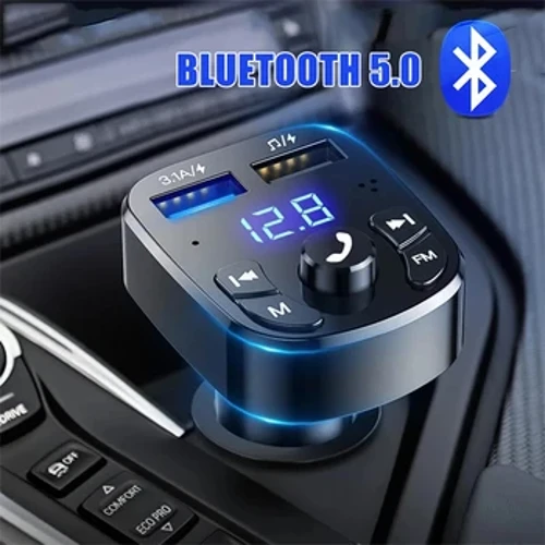 Bil Trådløs FM-sender Adapter Dual USB Port Oplader Cigarettænder Mp3-afspiller sæt Håndfri 3.1a hurtig opladning