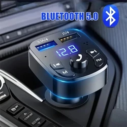 Avtomobil simsiz FM transmitter adapteri Ikkita USB portli zaryadlovchi sigaret zajigalkasi Mp3 pleer to'plami Hands-Free 3.1a tez zaryad