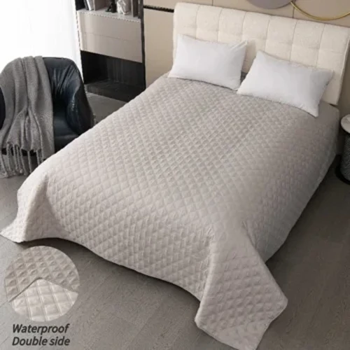 Protetor de colchão acolchoado para animais de estimação, à prova d'água, cor sólida, treliça, king size, lençol, colchão, capas de colcha