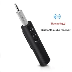 Langaton Bluetooth 5.0 vastaanotinsovitin 3,5 mm liitäntä automusiikkiäänelle Aux A2dp kuulokevastaanotin handsfree