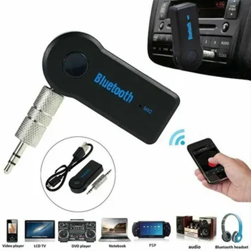Adaptor compatibil BT pentru mașină fără fir 3,5 mm Audio Stereo Muzică Mâini libere Receptor căști Mâini libere Automobile -Kit