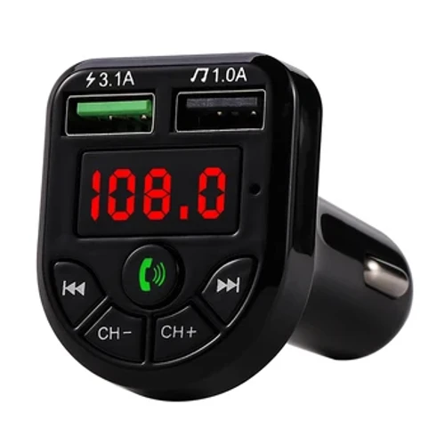 Trosglwyddydd LED FM Bluetooth 5.0 Pecyn Car Gwefrydd Car USB Deuol 3.1A 1A Chwaraewr Cerddoriaeth MP3 USB ar gyfer car iphone U disg / TF