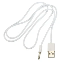 USB 2.0 hann til 3,5 mm hodetelefonlyd AUX hannplugg Bilkabeluttak Laderkabel Ledningsledning
