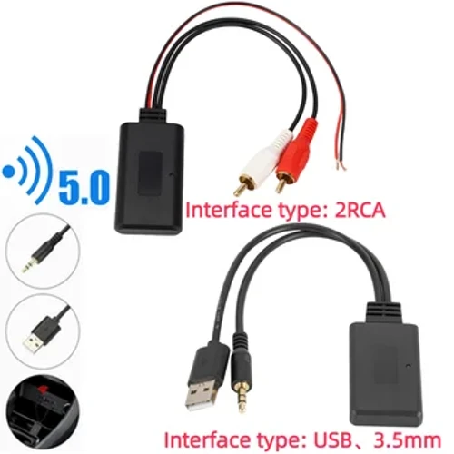Mô-đun thu không dây tương thích Bluetooth Bộ điều hợp Aux Bộ thu âm thanh nổi âm thanh cho xe hơi Bộ giao diện 2RCA