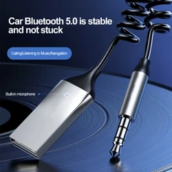 Adattatore Aux Bluetooth per auto USB a Jack da 3,5 mm Ricevitore Bluetooth senza fili Trasmettitore Audio Musica Microfono Adattatore vivavoce per auto