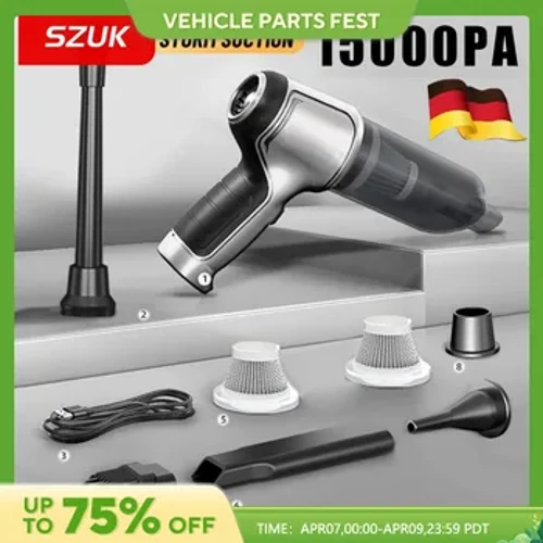 SZUK Car Vacuum Cleaner Peiriant Glanhau Pwerus Car Affeithwyr Cartref Offer Glanhawr Di-wifr chwythwr sugno cryf