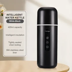 Tegell Trydan Car Symudol 420ml 12/24V Cwpan Gwresogi gyda Stirrer LCD Arddangos Coffi Tegell Boeler Dŵr Poeth Mwg Gwresogi Potel
