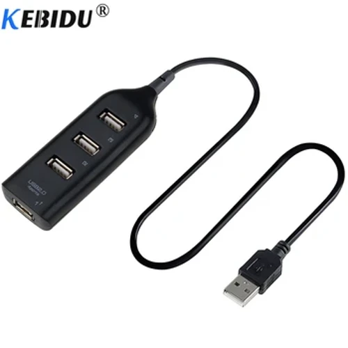 Adaptador de energia para isqueiro de carro, 4 portas usb 2.0, adaptador divisor de tomada de carro de alta velocidade com cabo periférico de computador