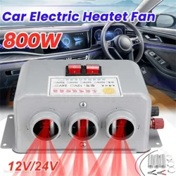 12V 24V Máy Sưởi Điện Làm Mát Quạt Sưởi Điện Di Động Máy Sấy Kính Chắn Gió Defogging Demister Sưởi Xe Tải Thuyền 800W