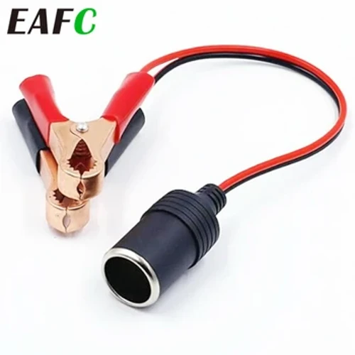 Auto Batterie Terminal Clip-on Zigarettenheller Power Socket Adapter 12v Camping Xmas