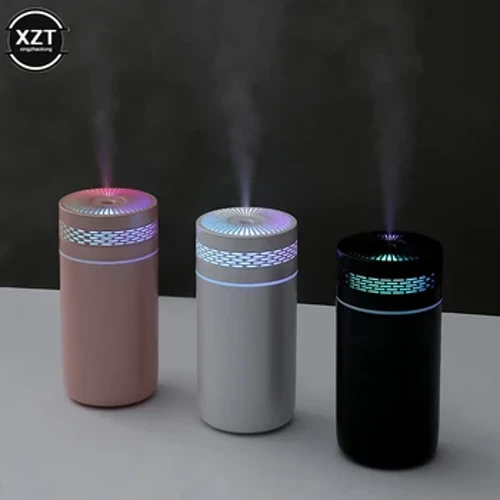 Auto Air Purifier USB Mini Luftbefeuchter mat Faarf Ambient Light Desk Luftbefeuchter Autosapparat