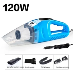 Vacuum Cleaner Mobil Kering Basah Dual Use Mobil Vakum 120W Handheld Debu Buster dengan 5M Kabel Kuat Hoover untuk Kendaraan Home Cleaning