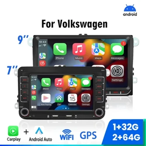 2Din Car Radio Android no Volkswagen Golf 5 6 Polo Passat B6 B7 CC Skoda Jetta Universal Multimedia Carplay Wifi GPS Navigation