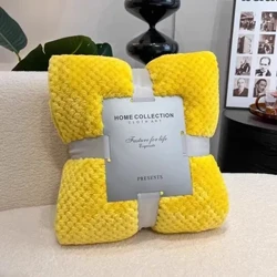 Solid Soft Warm Fleece Plaid Blanket at Bedspreads Living Room Bedroom Air Conditioning Bed Blanket Para sa Sofa Bedding Mantas
