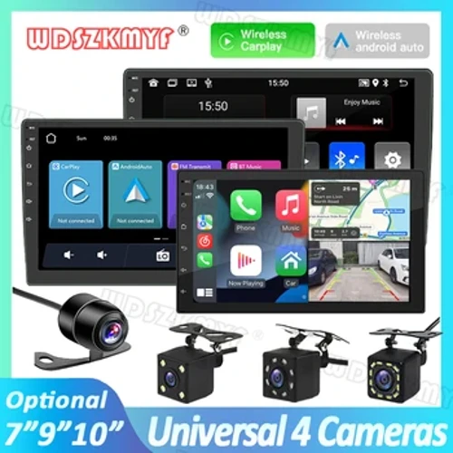 Universal Car Multimedia 7/9/10Inch Car Radio Wireless Carplay Android Auto 2 Din Stereo Receiver Player Bluetooth Touch Screen