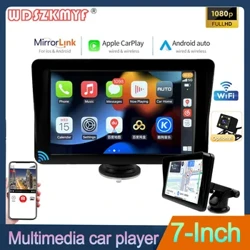7 -palčni avtomobilski radio GPS Wifi BT Multimedia Video Player Universal Wireless Apple Carplay Wired Android Auto Touch Accessories