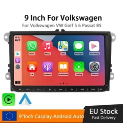 9" autorádio Android 12 pro VW Passat 6 7 CC Polo GOLF 5 6 Touran T5 WiFi GPS navigace BT WiFi hlavní jednotka s dělenou obrazovkou FM rádio