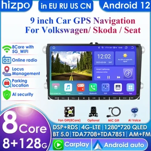 2 Din Androidi autoraadio multimeediumivideopleier Volkswagen VW Passat B6 B7 CC Tiguan Touran GOLF 5 6 Plus POLO Jetta Sharan jaoks