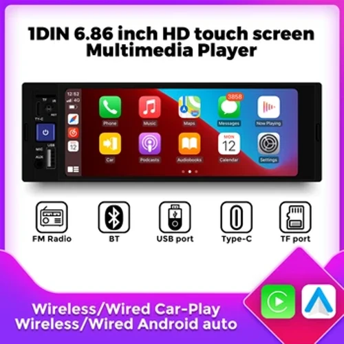 1Din MP5 Người Chơi Phát Thanh Xe Hơi Autoradio Bluetooth Mirrorlink Loại C Đa Năng Đa Phương Tiện Cho Xe Ô Tô Xe Thông Minh Hệ Thống