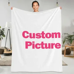 Your Image Customized Flannel Blankets Custom Made Design Super Soft Throw Blanket for Chair Travel Bedspread Sofa Bed Cover