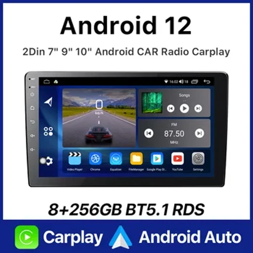 Android 12.0 univerzalni avtomobilski večpredstavnostni predvajalnik, brezžični avtoradio carplay2DIN Android AUTO, GPS avtomobilski inteligentni sistem DSP