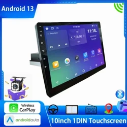 Redio ya Inchi 10 ya Gari 1 Din Carplay Android Auto Multimedia Player skrini ya Kugusa ya FM ya Kioo cha BluetoothKiunga cha Redio ya Kiotomatiki ya Universal