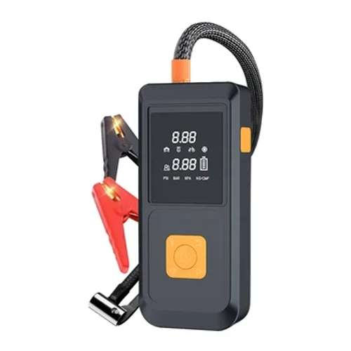 Avviatore di emergenza con compressore d'aria 1000A picchi Batteria per automobile Booster Power Pack con luce LED Funzione Power Bank digitale