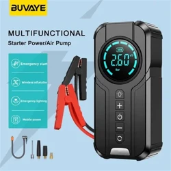 Bil Jump Starter Luftpumpe Power Bank-belysning Bærbar luftkompressor 4 i 1 biler Batteristartere Starter automatisk dekkpumpe