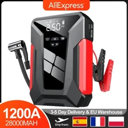 Auto Jump Starter Loftpompel Power Bank Beliichtung Portable Loftkompressor 4 An 1 Autoen Batterie Starter Start Auto Tire Inflator
