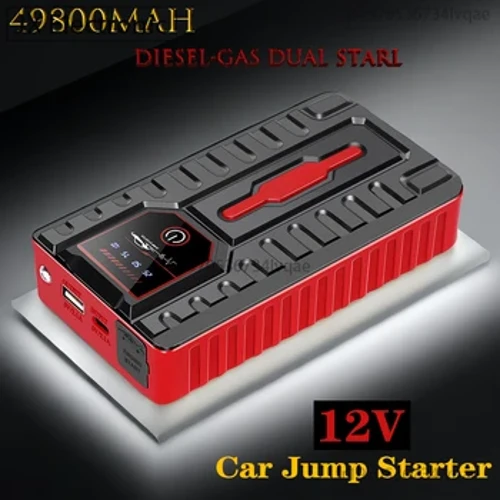 Jump Starter 12v Profesjonell for bilbatteri Bærbar Superkondensator Power Bank 49800mAh Bilbatterilader Luftpumpe