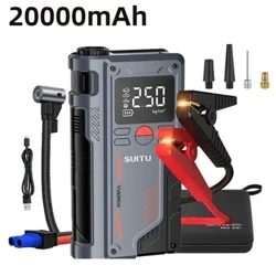 Kaʻa lele lele hoʻomaka a me ka ea Pump 4 In 1 150PSI Air Compressor PowerBank Booster Mea hoʻomaka kaʻa kaʻa Kaʻa Tire Inflator