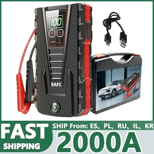 Nieuwe 2000A/1200A Draagbare Auto Jump Starter Power Bank Auto Booster Oplader 12V Startapparaat Benzine Diesel Auto emergency Booster