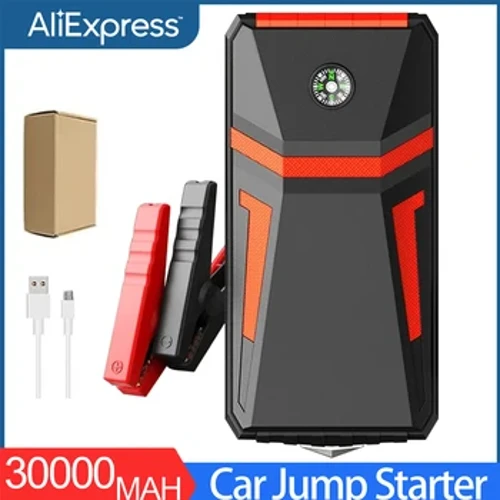 30000 mAh automobilio paleidiklis, nešiojamas maitinimo blokas, avarinis automatinio paleidimo įrenginio stiprintuvas, akumuliatoriaus paleidimo paleidimo automobilio įkroviklis