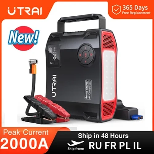 UTRAI 2000A 4 In 1 Pacáiste Cumhachta Tosaithe Léim Gléas Tosaithe Gluaisteán Teanndáileog Ceallraí Gluaisteán le haghaidh Feithiclí Díosail Peitril