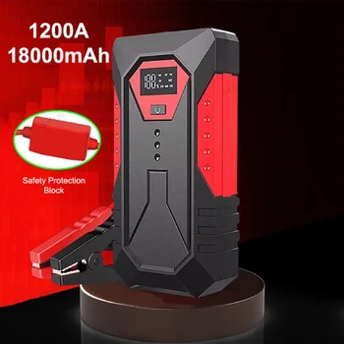 18000 mAh Autoaren Jauzi-hasierako Power Banku eramangarria Autoaren Bateria Booster 12V Autoa abiarazteko gailua 6.0L/4.0L gasolina-dieselarentzat