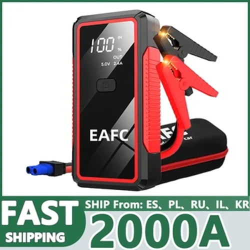 2000A Auto Jump Starter 1200A 12 V Uitgang Draagbare Emergency Start-up Oplader voor Auto's Booster Batterij Startapparaat