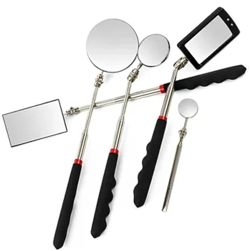 360° Inspektiounsspigel LED Liicht Teleskopesch Spigelen Verlängeren Mechanesch Tools Inspektiounsspigel Teleskopesch Handle Reparatur Tools