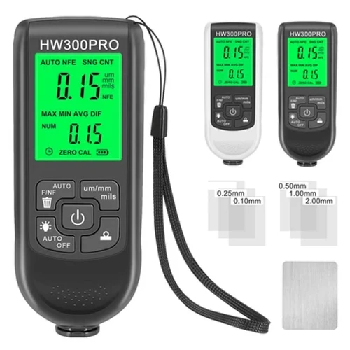 0-2000um Car Paint Film Thickness Tester Digital Display Car Paint Film Tester Manual Paint Tools para sa Sasakyan para sa Fe/nfe