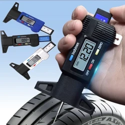 Digital Display Gulong Sasakyan Tire Tread Depth Gauge Meter Measurer Tool Caliper Thicknes Gauge Brake Pad Shoe Wear Monitoring System