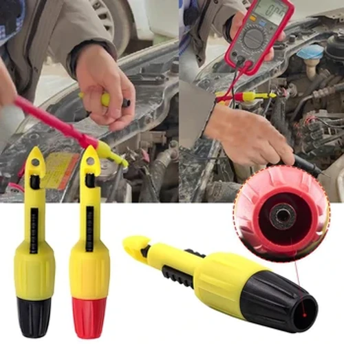 2pcs Inswleiddio Tyllu Clip Canfod Di-dorri Inswleiddio Cyffredinol Wire Puncture Offer Trwsio Nodwyddau Set Affeithwyr Auto