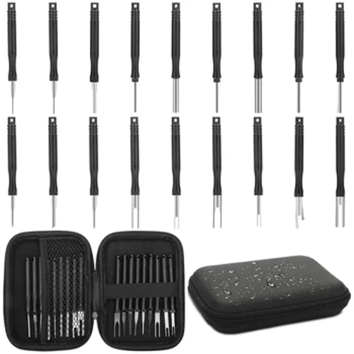 I-18Pcs Car Terminal Removal Kit Amathuluzi Okuhlola I-Auto Cable Plug Susa I-Pin Puller Electrical Wire Crimp Disassembly Tools